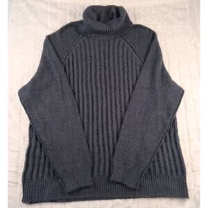 Free People Big City Turtleneck Pullover Sweater Gray Medium Cozycore Soft